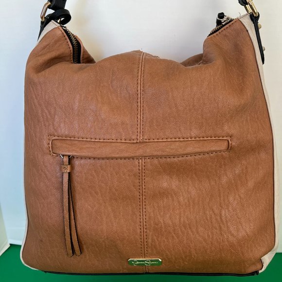 Jessica Simpson Tan And Cream Slouch Bag - Picture 10 of 12